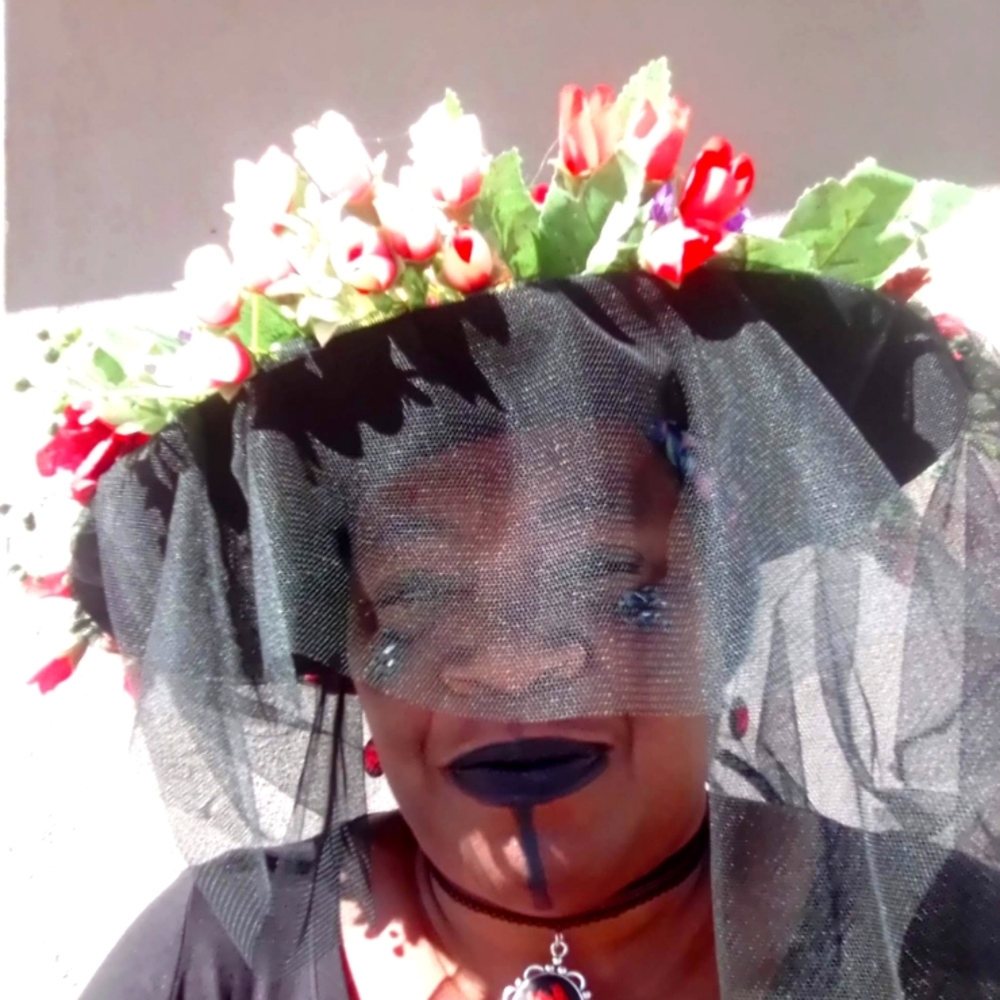 Day of the dead flower hat